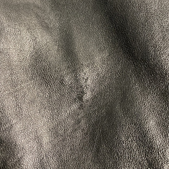 BLACK LEATHER AND KNIT HIGH LOW DRESS with flaw - Picture 10 of 11